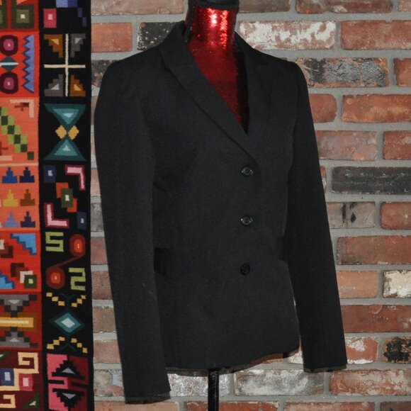 Custom Vanity Fair Black Blazer Jacket w/ Silver Sequin Applique Angel Wings 6 - Picture 3 of 8